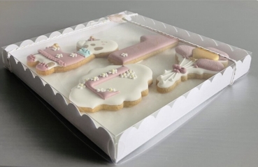 Keksschachtel / Cookie Box 12 x 12cm - 5 Stück